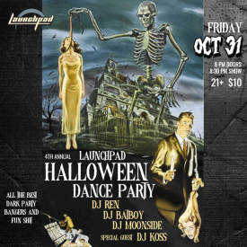 4th Annual Launchpad Halloween Dance Party Flyer