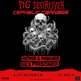 Pig Destroyer * Cephalic Carnage * Author & Punisher * Sex Prisoner Flyer