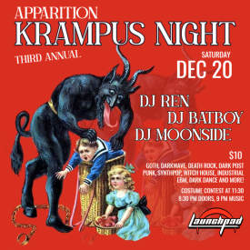 Third Annual Apparition Krampus Night at Launchpad Flyer