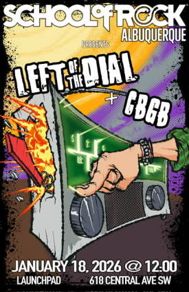 School of Rock Grad Band Presents Flyer