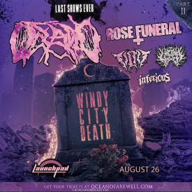 Oceano * Rose Funeral * Filth * Larcenia Roe * Inferious  Flyer