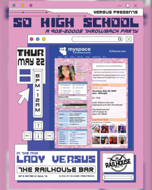Ladies Night with Lady Versus So High School  A Throwback 90s2000s Party