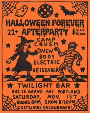 80s New Wave Halloween Bash w Camp Crush New Body Electric Reisender