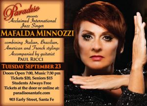 Acclaimed International Jazz Singer Mafaldo Minnozzi