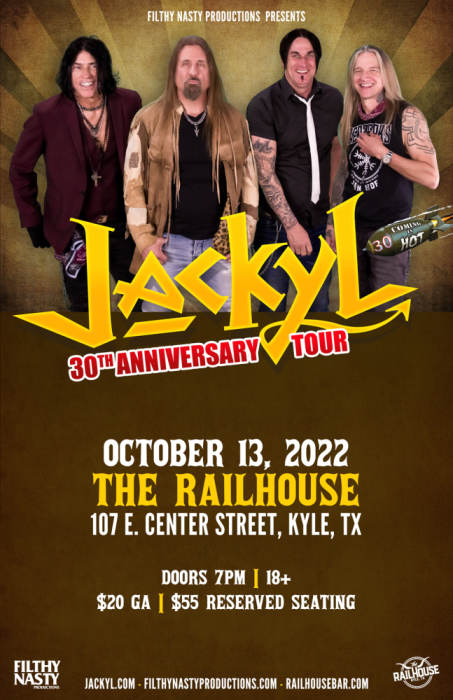 Jackyl: 30th Anniversary Tour w/ Special Guests @ The Railhouse Kyle ...