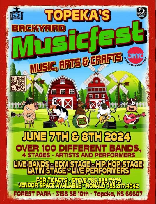 TOPEKA'S BACKYARD MUSIC FESTIVAL 2024 FOREST PARK FOREST PARK