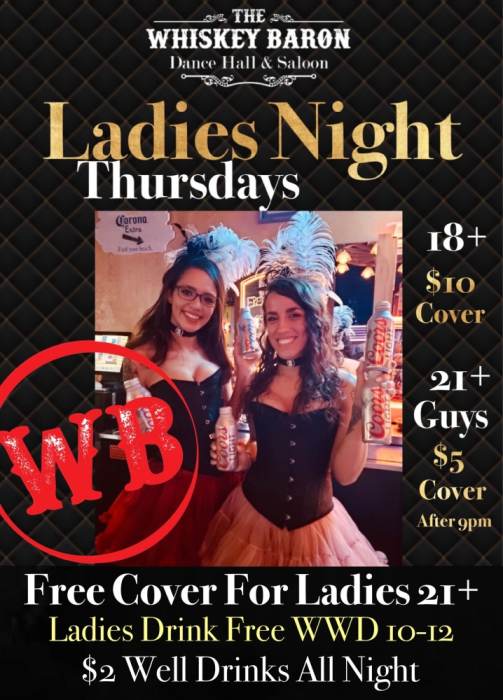 Ladies Night Line Dance & Two Step Lessons 7830pm Whiskey Baron