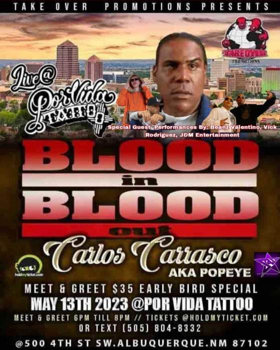 CARLOS CARRASCO AKA POPEYE Meet & Greet Por Vida Tattoo Albuquerque