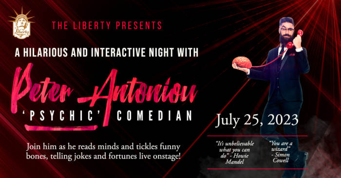 A Hilarious & Interactive Night with Mentalist/Comedian Peter Antoniou