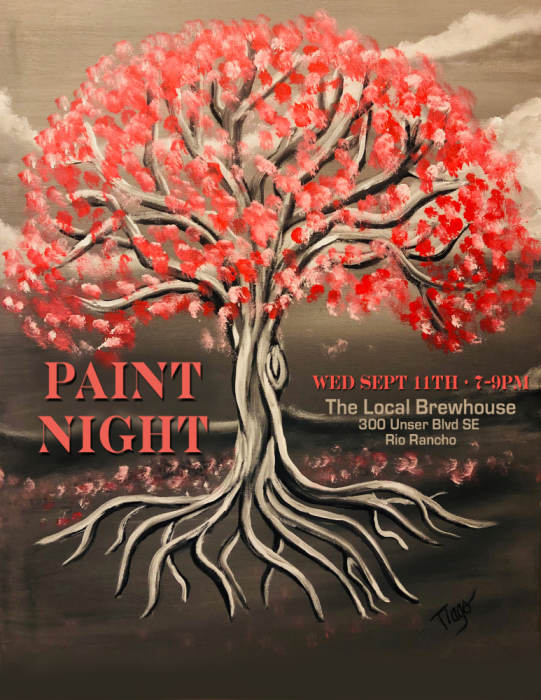 Paint Night The Local Brewhouse Rio Rancho Nm September 11th
