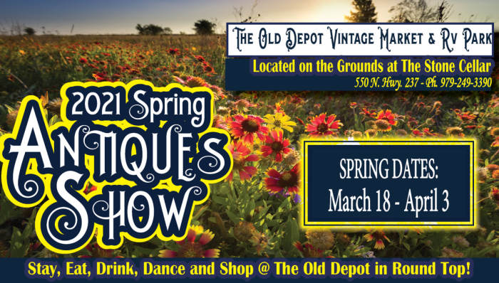 Round Top Antiques Spring 2021 Show, Round Top Spring Show Dates