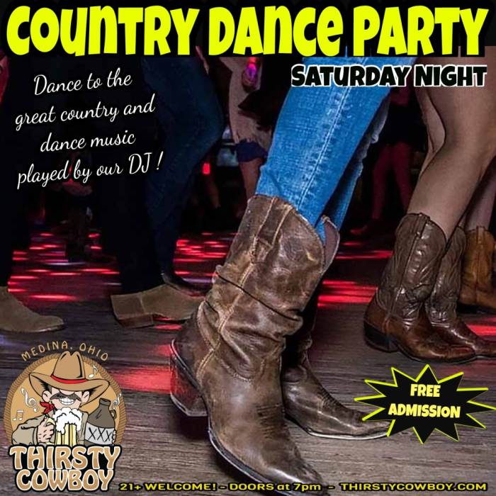 COUNTRY DANCE PARTY - SATURDAY NIGHTS!