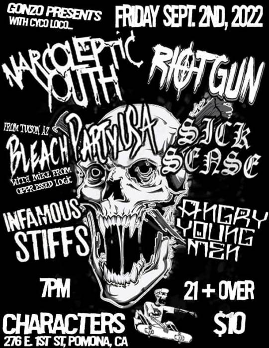 Narcoleptic Youth,Bleach Party USA w/Mike Oppressed Logic,