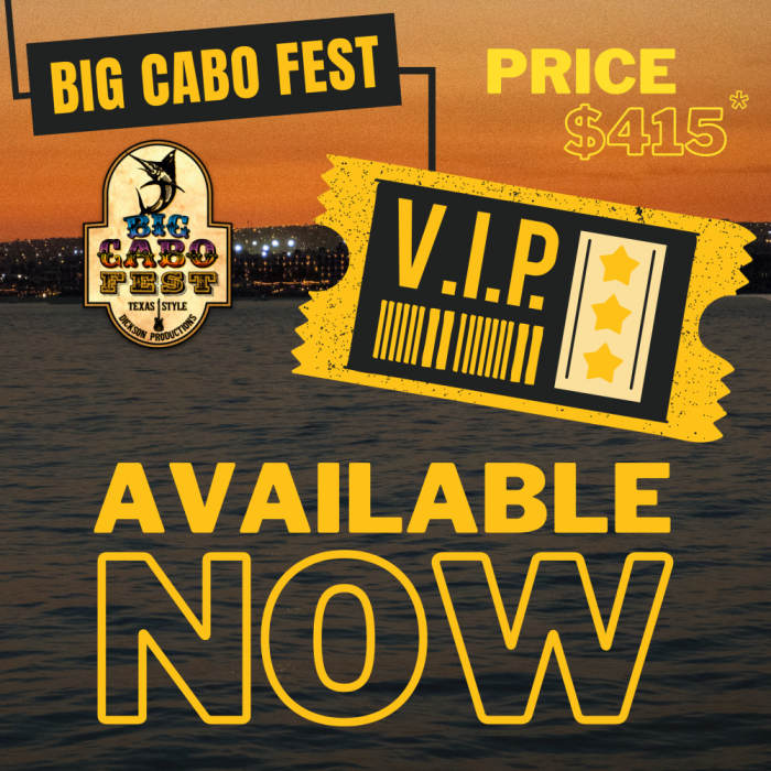 2024 Big Cabo Fest VIP Program Big Cabo Fest Cabo San Lucas, Baja