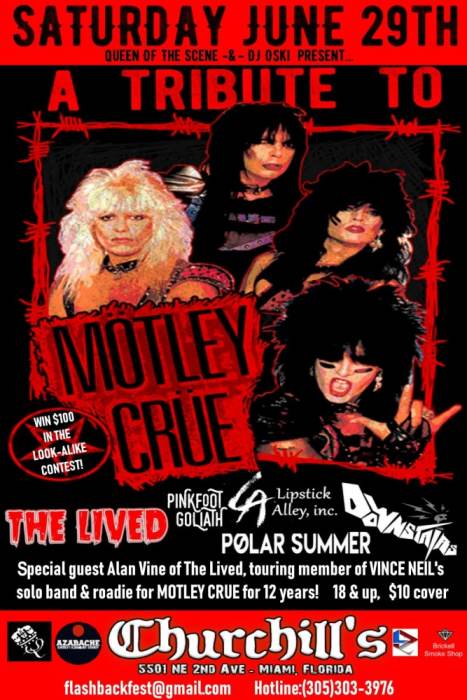 Mostley Crue tribute to motley crue