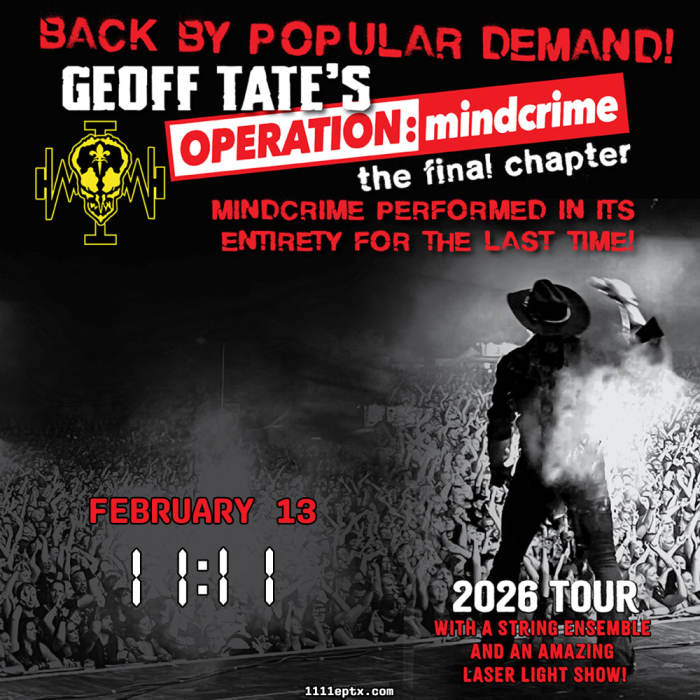 Launchpad presents Geoff Tates Operation Mindcrime at 11:11 in El Paso 