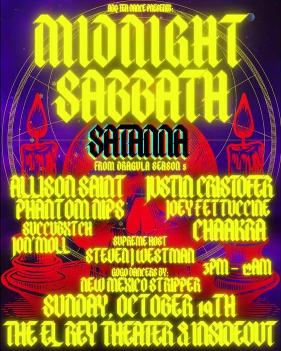 ABQ TEA DANCE presents MIDNIGHT SABBATH  featuring  from Dragula season 5 SATANNA * Alison Saint * Phantom Nips * Justin Chistofer * Joey Fettuccine