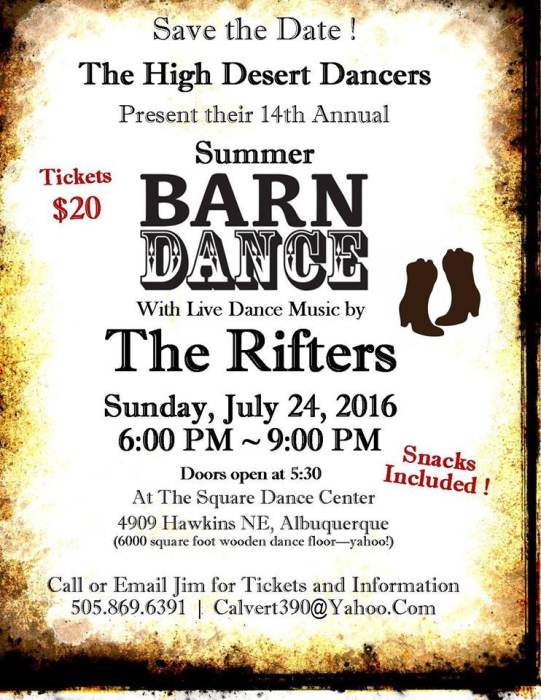 14th Annual Barn Dance Featuring The Rifters Albuquerque Square