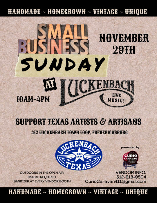 Small Business Sunday No Cover General Admission Luckenbach Texas