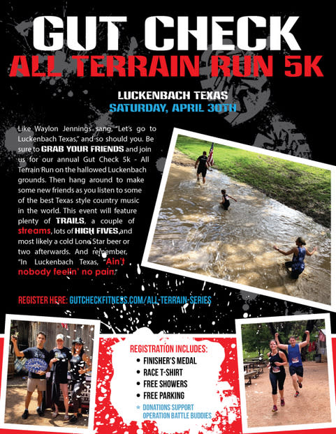 Gut Check 5k - All Terrain Run Fredericksburg @ Luckenbach ...