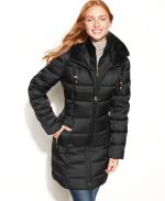 Macy's - Nautica Coat, Hooded Quilted Long-Length Puffer