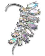Macy's - Material Girl Earrings, Silver-Tone Crystal Ear Cuff