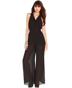 Macy's - XOXO Juniors Jumpsuit, Sleeveless Cutout Illusion Palazzo Pants