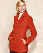 Macy's - MICHAEL Michael Kors Coat, Double-Breasted Wool-Blend Pea Coat