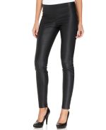 Macy's - Studio M Pants, Faux-Leather Leggings
