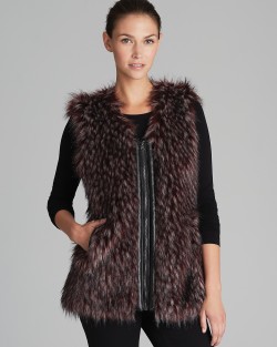 Bloomingdales - Via Spiga Parma Collarless Faux Fur Vest