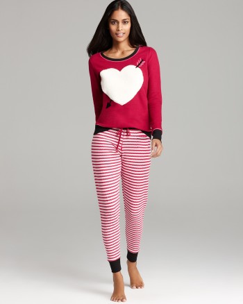 Bloomingdales - Kensie Always a Deer Heart Thermal Pajama Set