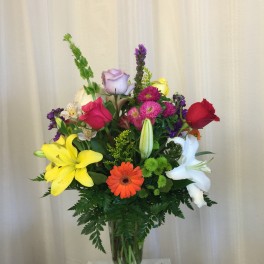 Funeral Standing Spray Dodgers Baseball by Rosemantico Flowers