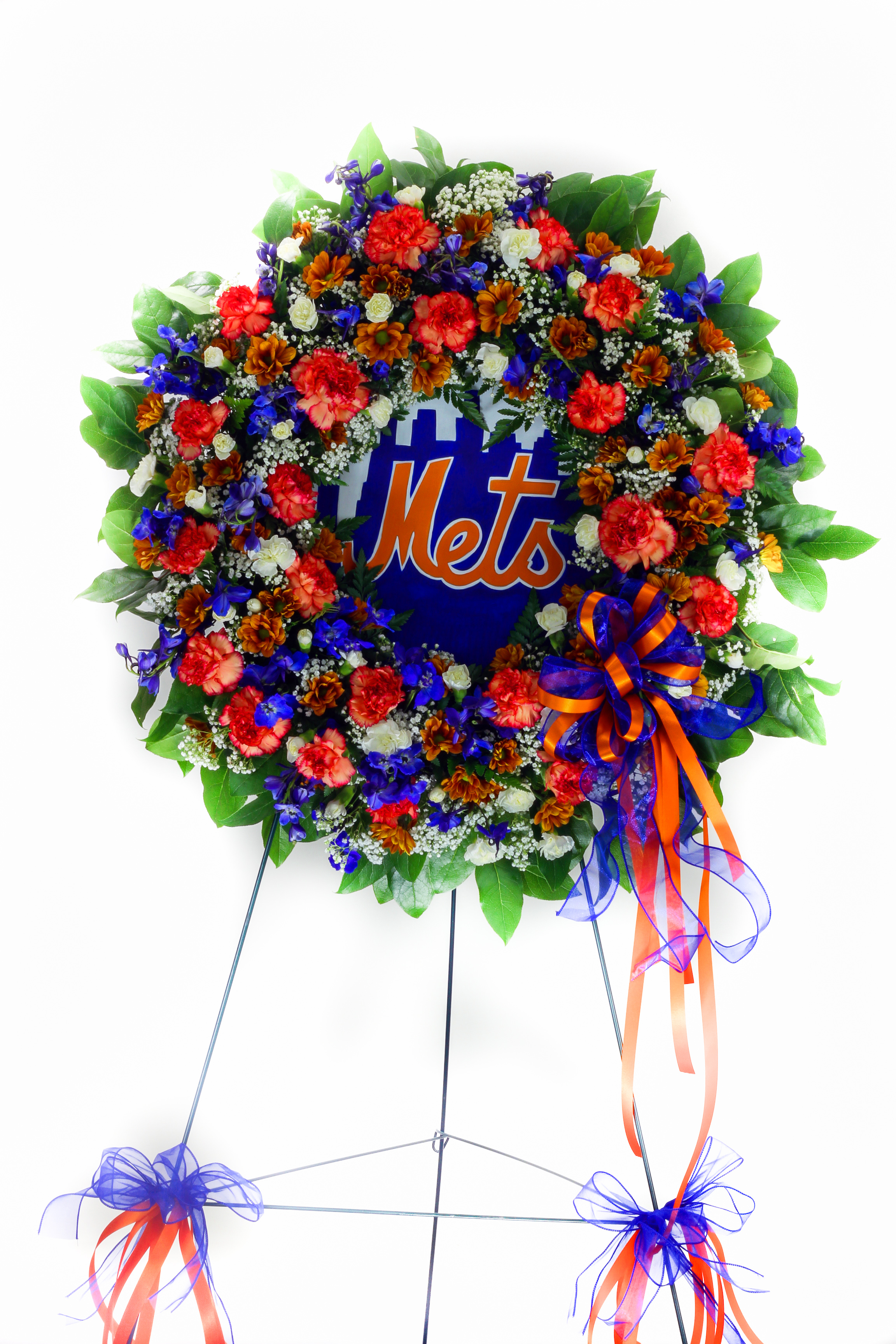 Mets Wreath Floral Tribute - Send to Edison, NJ Today!