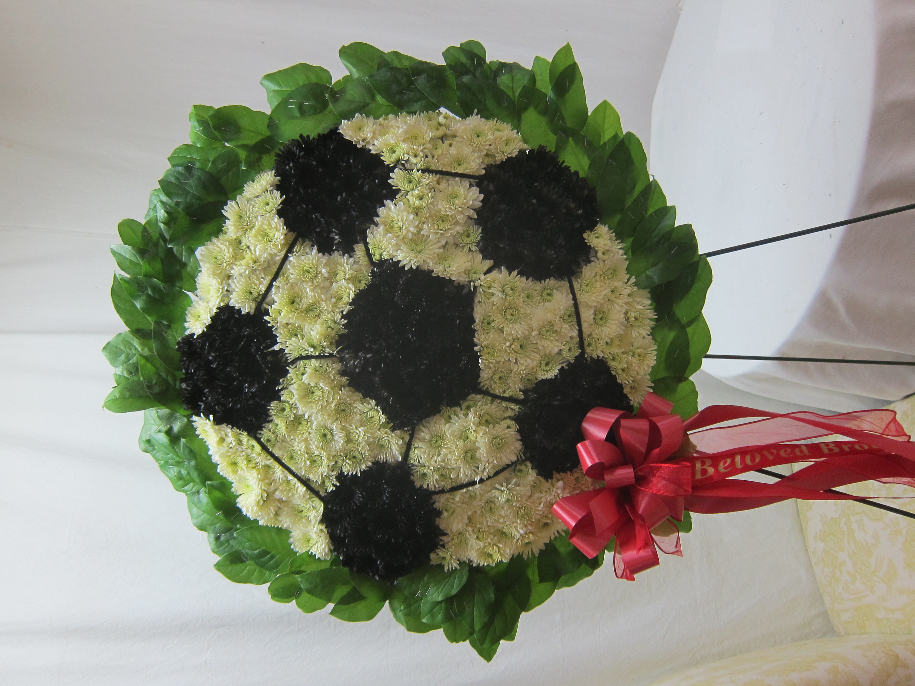 Soccer Roses Soccer Ball Flower Arrangement Orange Blue Soccer Table Centerpieces