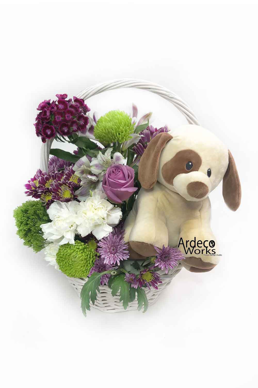 Flower Puppy Basket Salem Or Florist