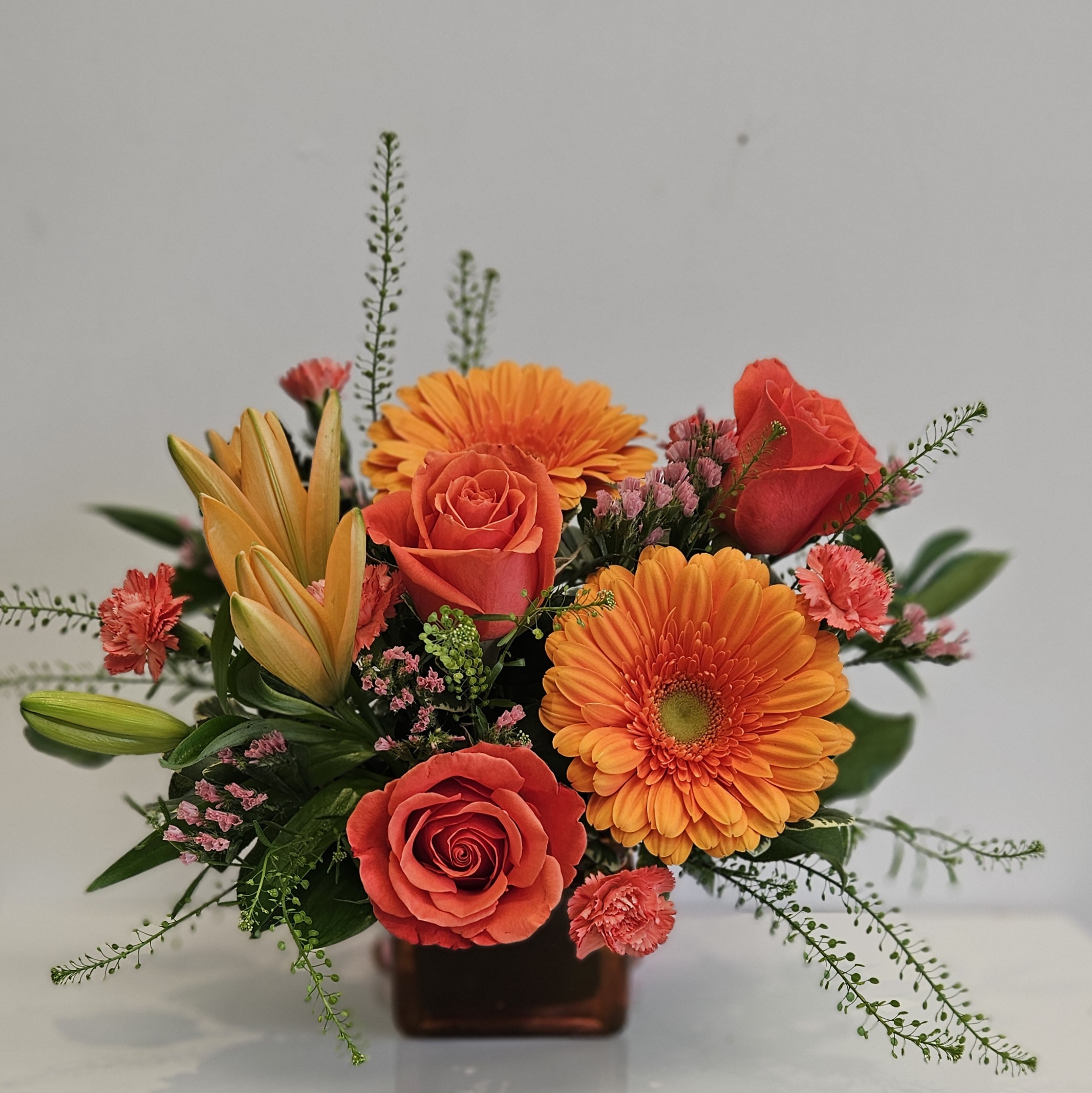 m様　order yellow orange red flower♡ Send Orange crush bouquet in Dartmouth, NS - Flower Trends Florists