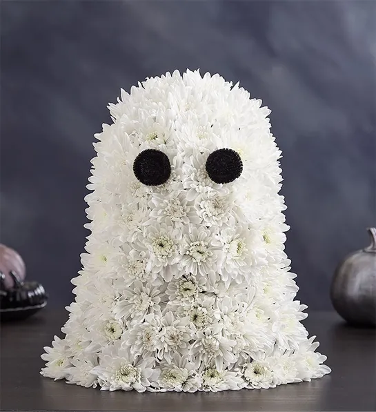 Cute Halloween Ghost With Daisy Flower, Kawaii Retro Floral Spooky Ghost With Pumkin, You Are