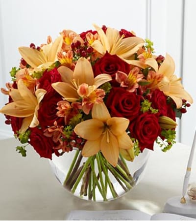 lily and roses