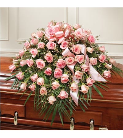 Pink Half Casket Spray