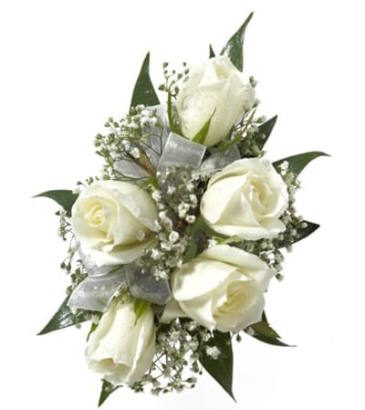 White Rose Wrist Corsage #2 pick up only