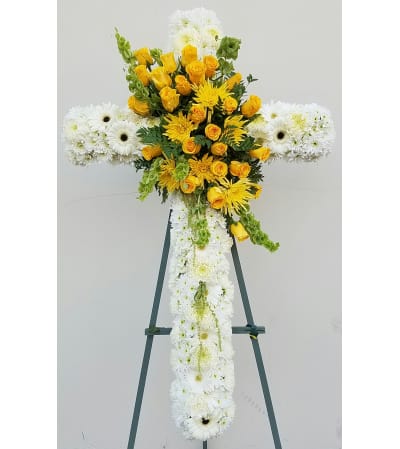Yellow Tribute Cross