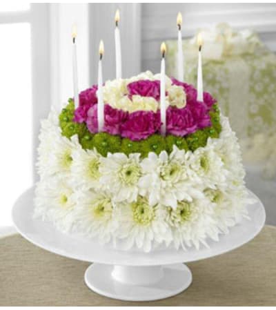 Wonderful Wishes Floral Cake