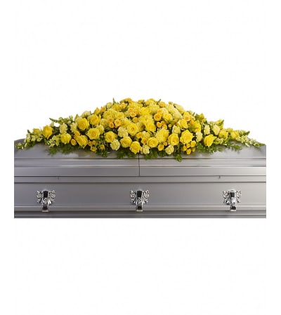 Golden Garden Casket Spray