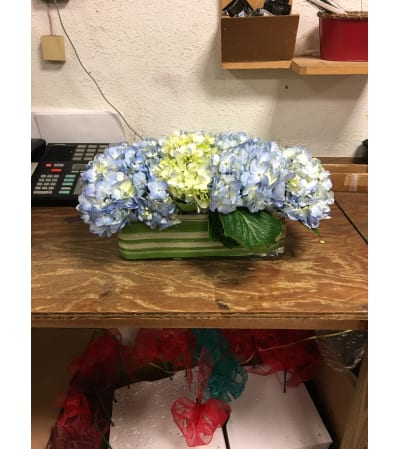 Wedding Center Piece- Blue Hydrangea