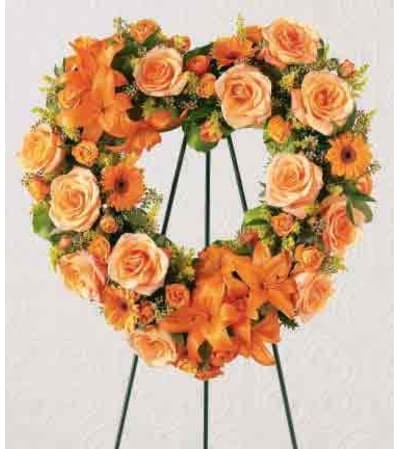 Orange Sunset Standing Wreath