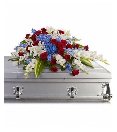 Patriotic Sentiments Casket Spray