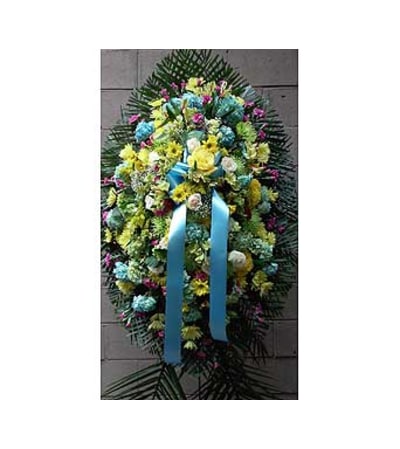 Blue, Yellow, and Pink