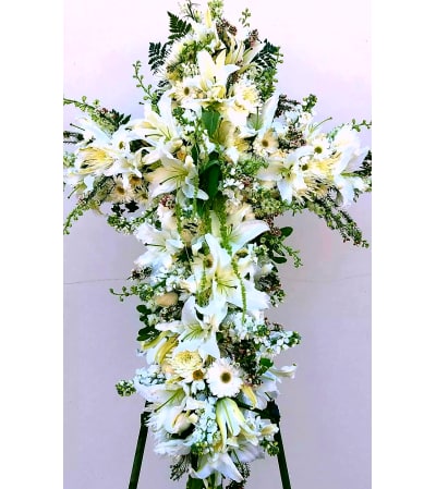 White Floral Cross #2