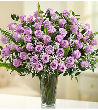 Long Stem Purple Roses