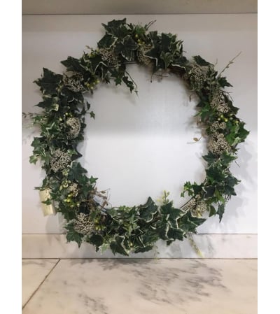 Ivy and Statice Wreath